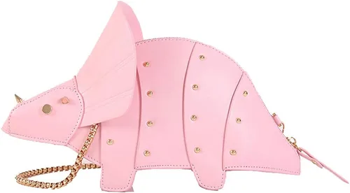Vista 8 de QZUnique Bolso de hombro de tiburón de dinosaurio para mujer, diseño de animales 3D, con cremallera, bolso cruzado tipo mensajero para niña