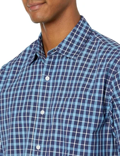 Vista 4 de Tienda Essentials Mens Regular-Fit Long-Sleeve Casual Poplin Shirt