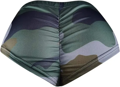 Vista 3 de ZYXTIM Pantalones cortos de yoga para mujer, talla grande, levantamiento de glúteos, pantalones cortos para bailar, gimnasio, entrenamiento, correr