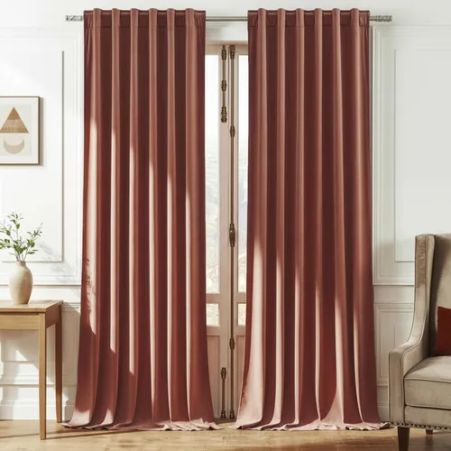 Vista 35 de Timeper Cortinas opacas de terciopelo negro de 42 x 84 pulgadas, 2 piezas