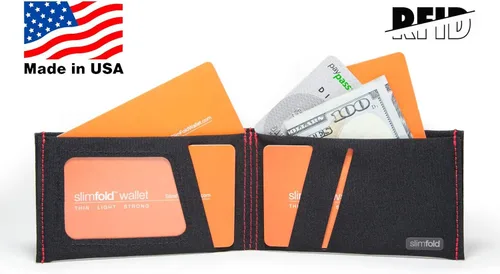 Vista 3 de SlimFold Cartera minimalista Opción RFID Fina, Duradera e Impermeable Hecho en Estados Unidos Tamaño Nano