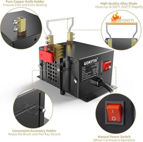 Vista 3 de cortador de cuerda eléctrico 60W, cuchilla térmica de la herramienta