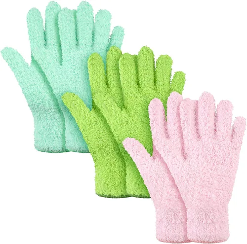 Vista 25 de Patelai 12 pares de guantes de microfibra para plantas y hojas, talla S Colores surtidos