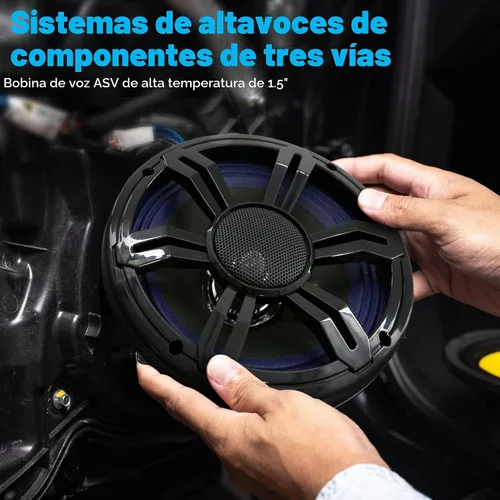 Vista 4 de Pyle Kit de componentes de altavoces de audio para automóvil, 2 altavoces SVC de 6.5 pulgadas con par de red cruzada pasiva de 12 dB por octava