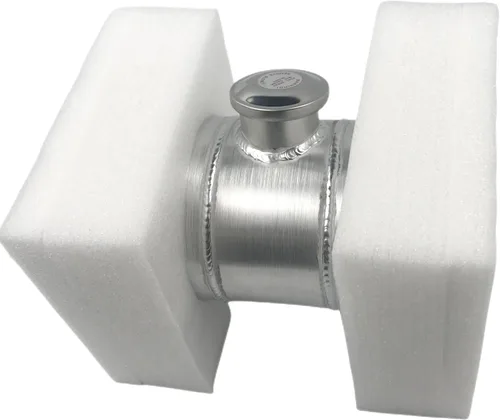 Vista 6 de JSD 3/4 Galón en total 15,2 cm x 20,3 cm Tanque de combustible de aluminio redondo pequeño para celda de combustible girada + Soporte de llenado