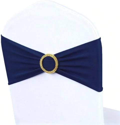 Vista 11 de Paquete de 50 bandas para sillas color verde salvia, bandas elásticas para sillas deslizantes, lazos para bodas, fiestas, baby shower, eventos