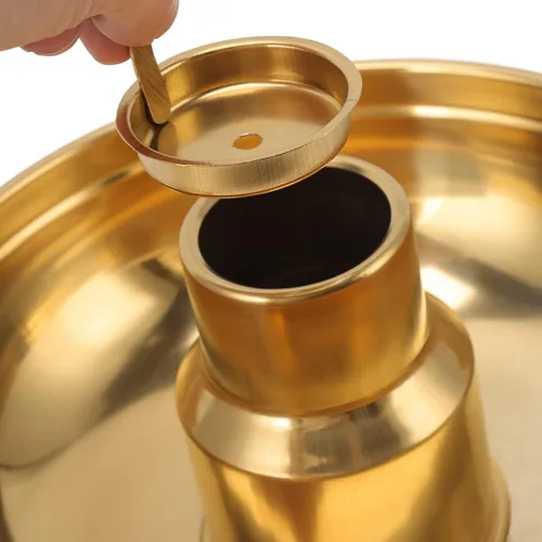 Vista 9 de Olla de acero inoxidable portátil de carbón de leña pequeña olla de hielo seco pequeña para una persona té de leche para suministros para el hogar