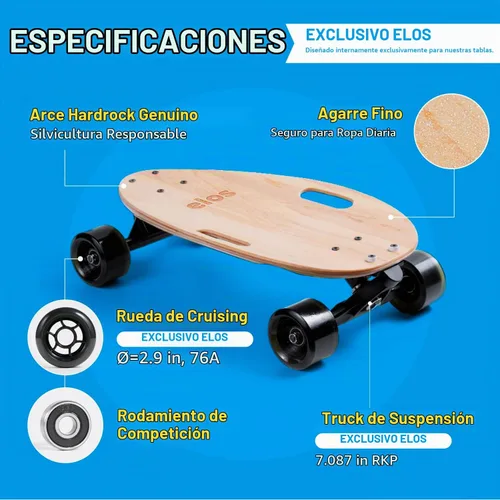 Vista 2 de Elos Mini Cruiser Skateboards Regalos para adolescentes, hombres, principiantes, adultos, niños - Ligero, portátil y duradero de madera para Negro