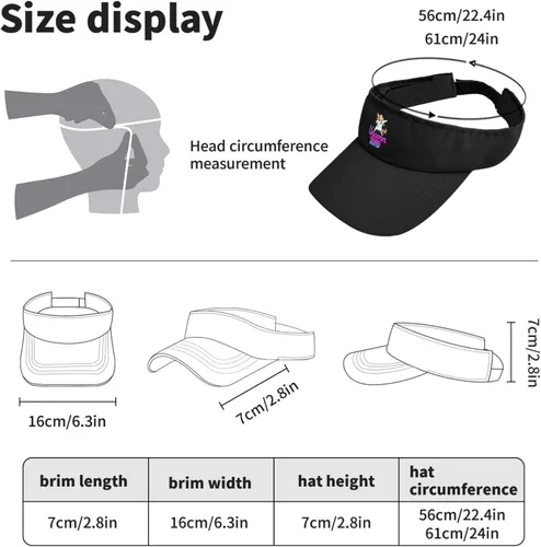 Vista 4 de Unicorn Squad Sun Visor Cap s, Visor Hats for Women Golf Cap Retro Visor Sun Hats