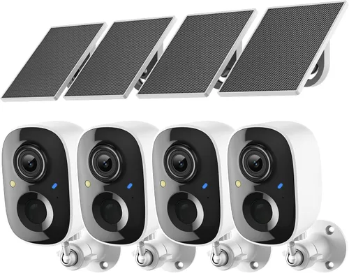 Vista 11 de Cámara de seguridad 2K inalámbrica para exteriores, cámaras WiFi alimentadas por energía solar para seguridad del hogar con detección de movimiento