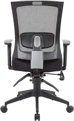 Vista 5 de Mesh Back Task Chair Black Ergonomic 3 Paddle Control System Adjustable Office Seating Breathable Lumbar Support Swivel Desk Chair with Pneumatic
