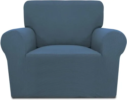 Vista 75 de PureFit Funda elástica para sofá biplaza, funda de sofá suave y antideslizante de jacquard de elastano, protector de muebles lavable con espuma