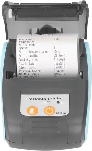 Vista 9 de Pomya Mini impresora de bolsillo, impresora térmica Bluetooth de recibos para iOS Android y 2.283 in portátil pequeña impresora de billetes POS