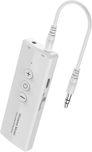 Vista 10 de Receptor transmisor Bluetooth 5.3 mejorado 3 en 1, adaptador de audio inalámbrico Isobel de 0.138 in para TV, PC, auriculares, sistema de sonidos