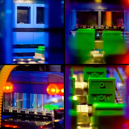Vista 4 de BrickBling Luz LED compatible con Lego Fortnite Battle Bus, kit de iluminación versión RC compatible con Lego 77073 (sin modelo)