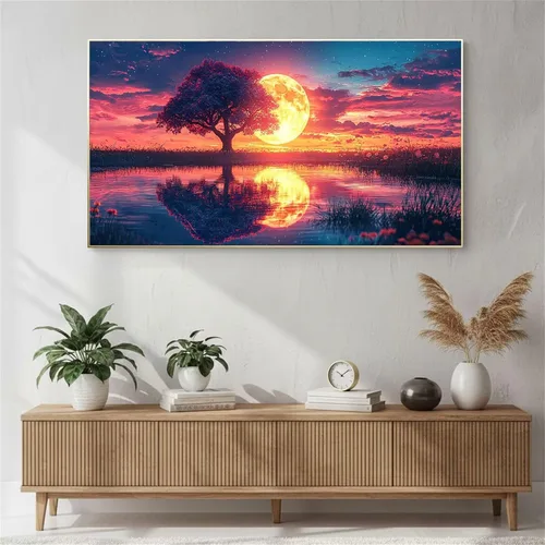 Vista 3 de Tree Sunset Diamond Painting Kits for Adults Beginners, 5D Full Drill Diamond Art Kits Gem Art for Home Wall Decor, Rhinestone Embroidery Crafts