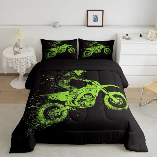 Vista 24 de Feelyou Juego de ropa de cama de sirena suave para niños y niñas, juego de edredón de escamas de peces oceánicos, tamaño individual, edredón
