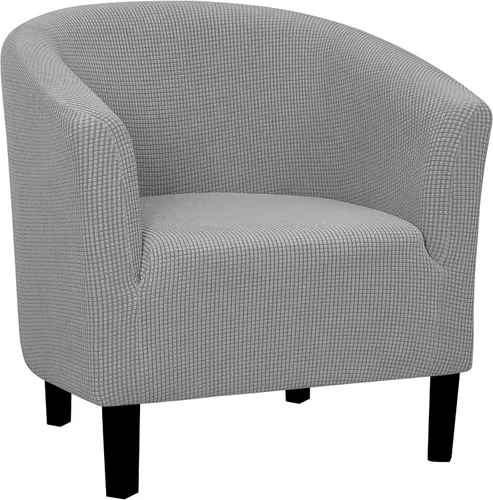 Vista 18 de Easy-Going Funda elástica para sillón de club de 1 pieza, funda para sofá de bañera de barril, protector de muebles, funda de sofá jacquard