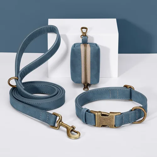 Vista 5 de Didog Collar de perro de piel sintética suave, elegante collar de liberación rápida para perros pequeños, fácil de limpiar, collar ajustable
