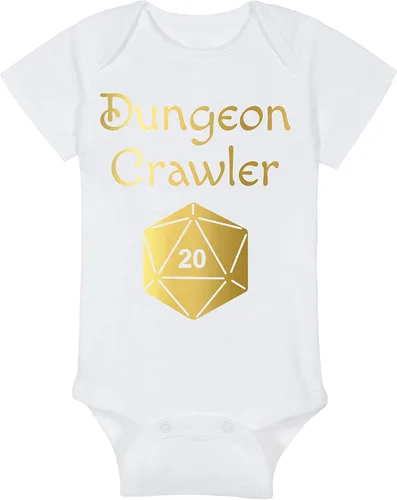 Vista 19 de Dungeon Crawler with Dice - Gaming Baby Onesie - Hat - Blanket - Bib Package Combinations