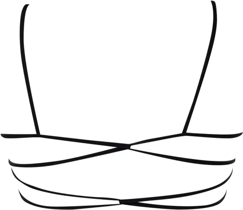 Vista 7 de Bralettes Sujetador deportivo para mujer, vendaje acanalado con relleno push-up para yoga, fitness, entrenamiento, cruzado, recortado
