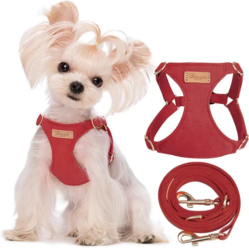 Vista 10 de Arnés para cachorros Puppytie XXS sin tirones con correa multifuncional para perro, suave ajustable, sin estrangulamiento, a prueba de escapes