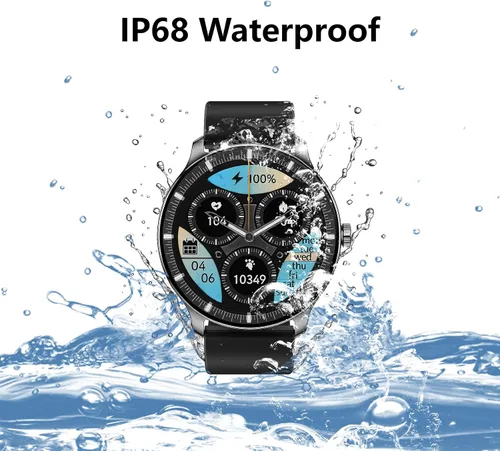 Vista 6 de Reloj inteligente para hombre de 1.43 pulgadas, pantalla AMOLED, funciona con Android/iPhone, resistente al agua IP68, batería de larga duración