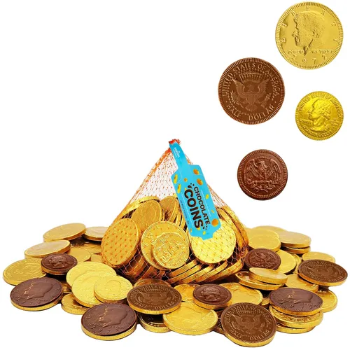 Vista 7 de Monedas de chocolate europeo para Chanukkah, UO-D Kosher