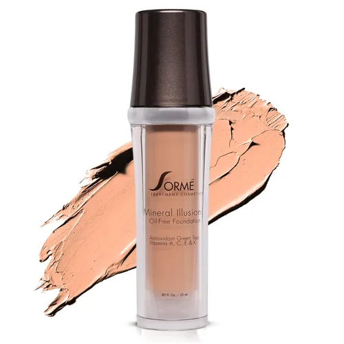 Vista 12 de SORMÉ Mineral Illusion Base líquida sin fragancia y aceite con protector solar no químico, fórmula mineral, hidratante con manteca de karité