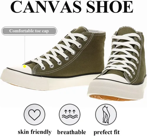 Vista 5 de LUMUBBY Zapatos de lona para mujeres y hombres, tenis de lona con cordones, tenis de lona a la moda, zapatos clásicos casuales para caminar, cómodos