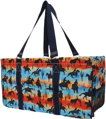 Vista 365 de NGIL Bolsa de comestibles reutilizable extra grande plegable de gran tamaño para comestibles, almacenamiento, picnic, playa, Estampado