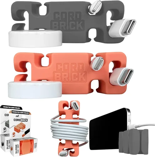 Vista 24 de CordBrick Rellenos para Calcetines para Adultos Gestión de Cables Soporte de Cable con Peso Envoltorio de Cable Soporte para Teléfono - Organizador