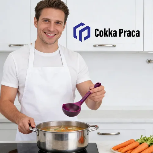 Vista 8 de Cucharones de sopa profundos de madera de Pakka para zurdos con boquilla Cucharón de madera de Pakka de 10 pulgadas Cucharón de madera grande