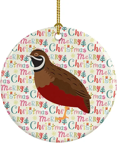 Vista 110 de Caroline's Treasures Adorno de cerámica de avestruz común para árbol de Navidad, decoración colgante para el hogar, Navidad, vacaciones, fiesta