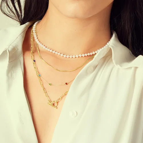 Vista 5 de RS Pure by Ross-Simons 0.80 ct. t.w. Multi-Gemstone Station Necklace in 14kt Yellow Gold
