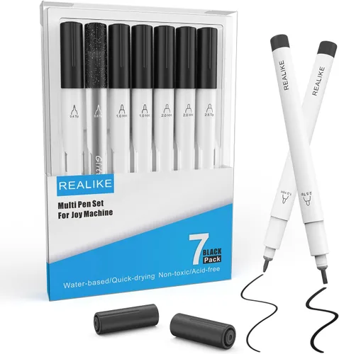 Vista 7 de REALIKE Bolígrafos metálicos compatibles con Cricut Joy/Xtra, juego de 12 rotuladores multicolor (punta de 1.0)