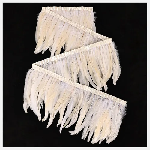 Vista 42 de THARAHT 50 Plumas de Cola de Gallo Naturales de 12-14 Pulgadas (30-35 cm) a Granel para Manualidades, Atadura de Moscas, Boda, Plumas para Fiestas