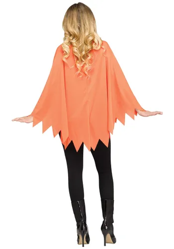 Vista 2 de Disfraz de Poncho Calabaza para Mujer Multicolor