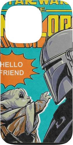 Vista 10 de Funda para iPhone 14 Pro Max Star Wars The Mandalorian Mando y el Niño
