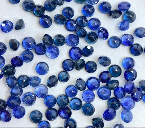 Vista 7 de Piedras preciosas naturales de zafiro azul, cristales curativos de zafiro, piedra energética redonda, piedra natal para hacer joyas, cristales