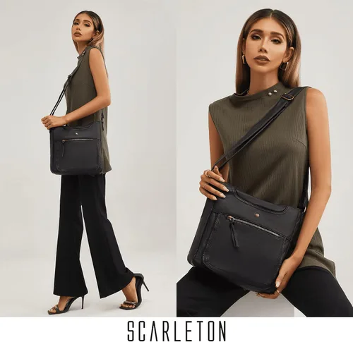Vista 2 de Scarleton H2005 - Cartera para mujer, bolsas cruzadas, bolsa de hombro con múltiples bolsillos