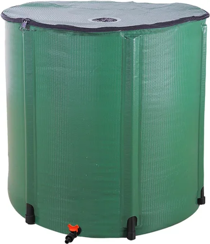 Vista 10 de Barril de lluvia plegable, tanque de almacenamiento de agua portátil, sistema de recolección de agua de lluvia, contenedor colector de agua con kit
