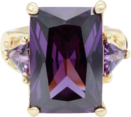 Vista 7 de Lavencious Anillos elásticos grandes y brillantes con circonitas cúbicas para mujer, talla 7-9