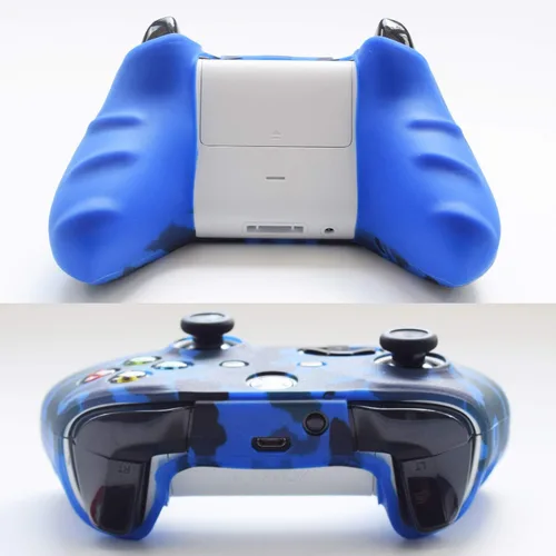 Vista 5 de Hikfly Kit de protector de piel de gel de silicona para Xbox OneXbox One SXbox One X Controller Videojuegos