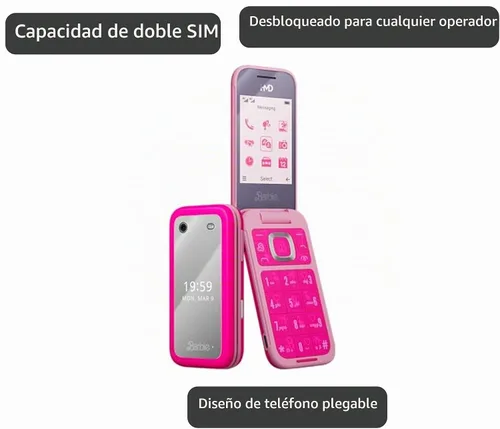 Vista 6 de HMD Teléfono Barbie Flip Desbloqueado Versión Internacional Rosa
