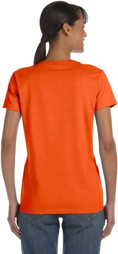 Vista 2 de Gildan Camiseta de algodón pesado para mujer G500L de 5.3 onzas, Naranja