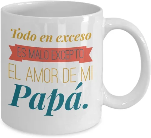Vista 2 de Regalo para Papa Taza de Café Padre Feliz dia del Padre Vaso, taza de café divertidas, tazas personalizadas, taza de café inspiradoras, taza