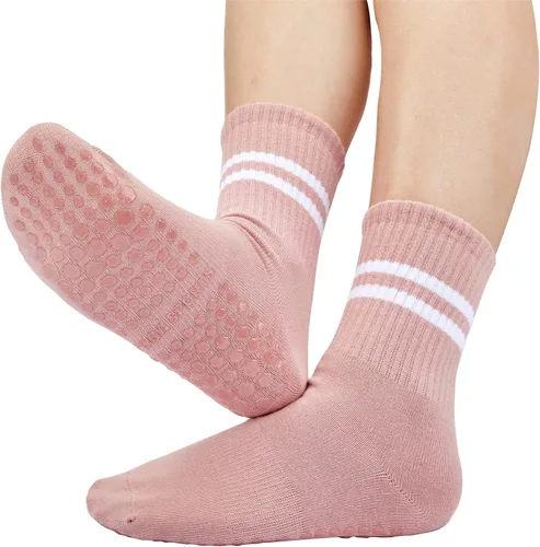 Vista 3 de American Trends Calcetines de pilates con puños para mujer Yoga & Barre - Antideslizantes