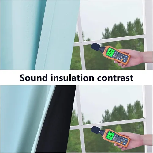 Vista 6 de KEQIAOSUOCAI Aqua - 100 cortinas opacas con forro negro para dormitorio, paneles de cortina totalmente opacas para sala de estar, cortinas aislantes