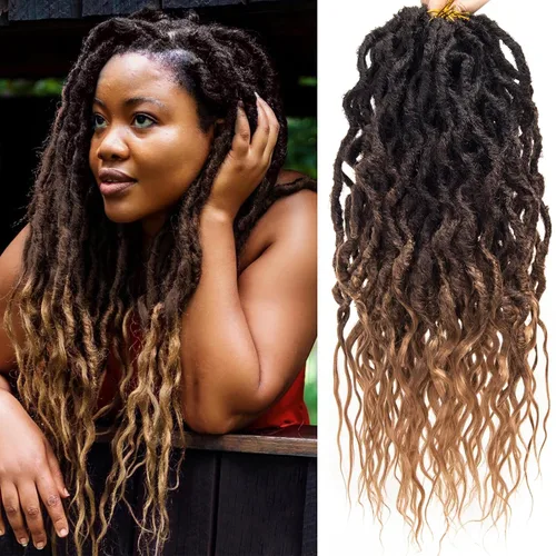 Vista 58 de Rizos de cabello sintético tejido en crochet de 16 pulgadas, 8 paquetes, Rizos de cabello tejido en crochet pre-enlazados con extremos rizados
